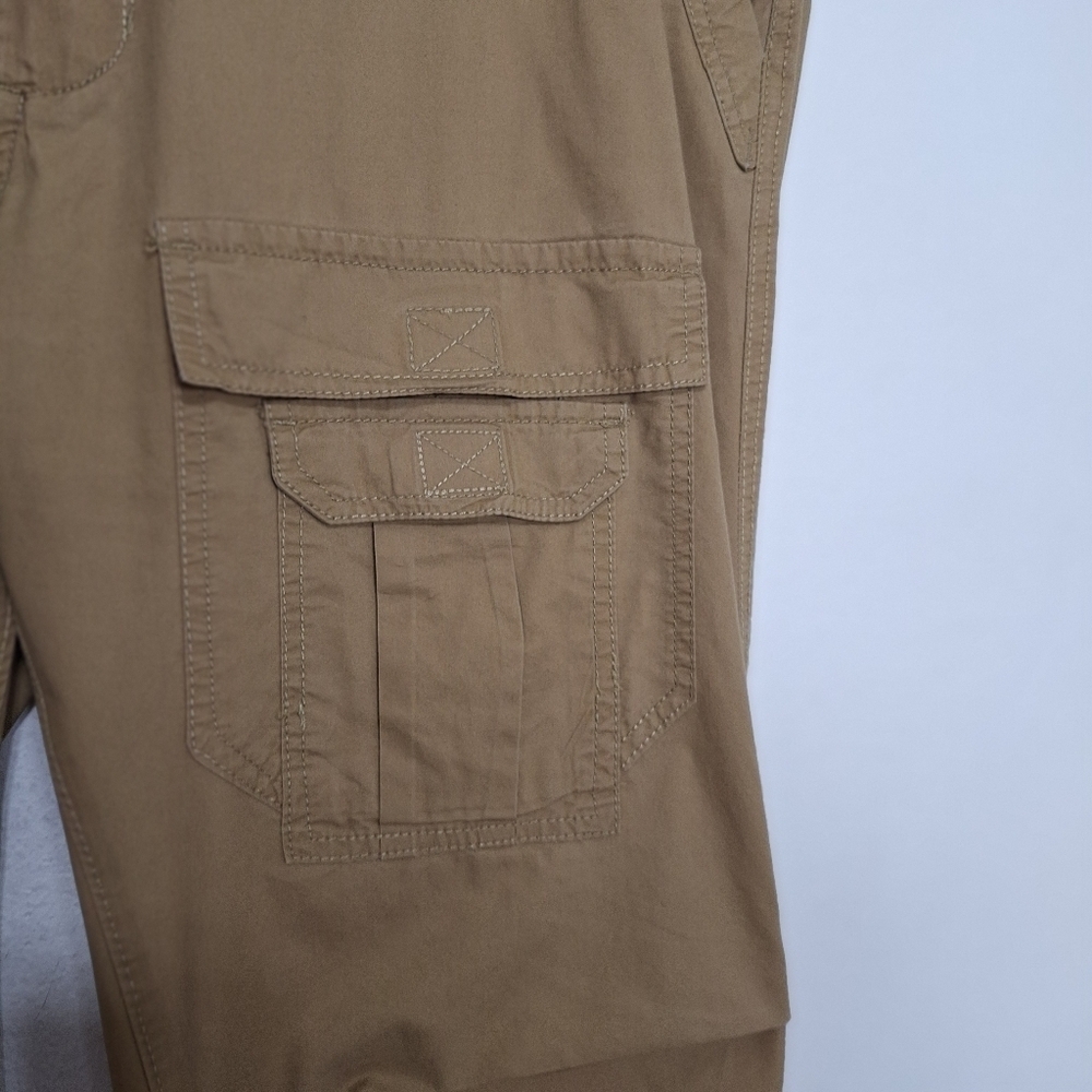 Sean John Men's Tan High Rise Gorpcore Grunge Drawstring Cargo Pants Size 36 - Picture 3 of 10